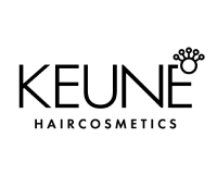Logo of Keune Haircosmetics with a crown design.